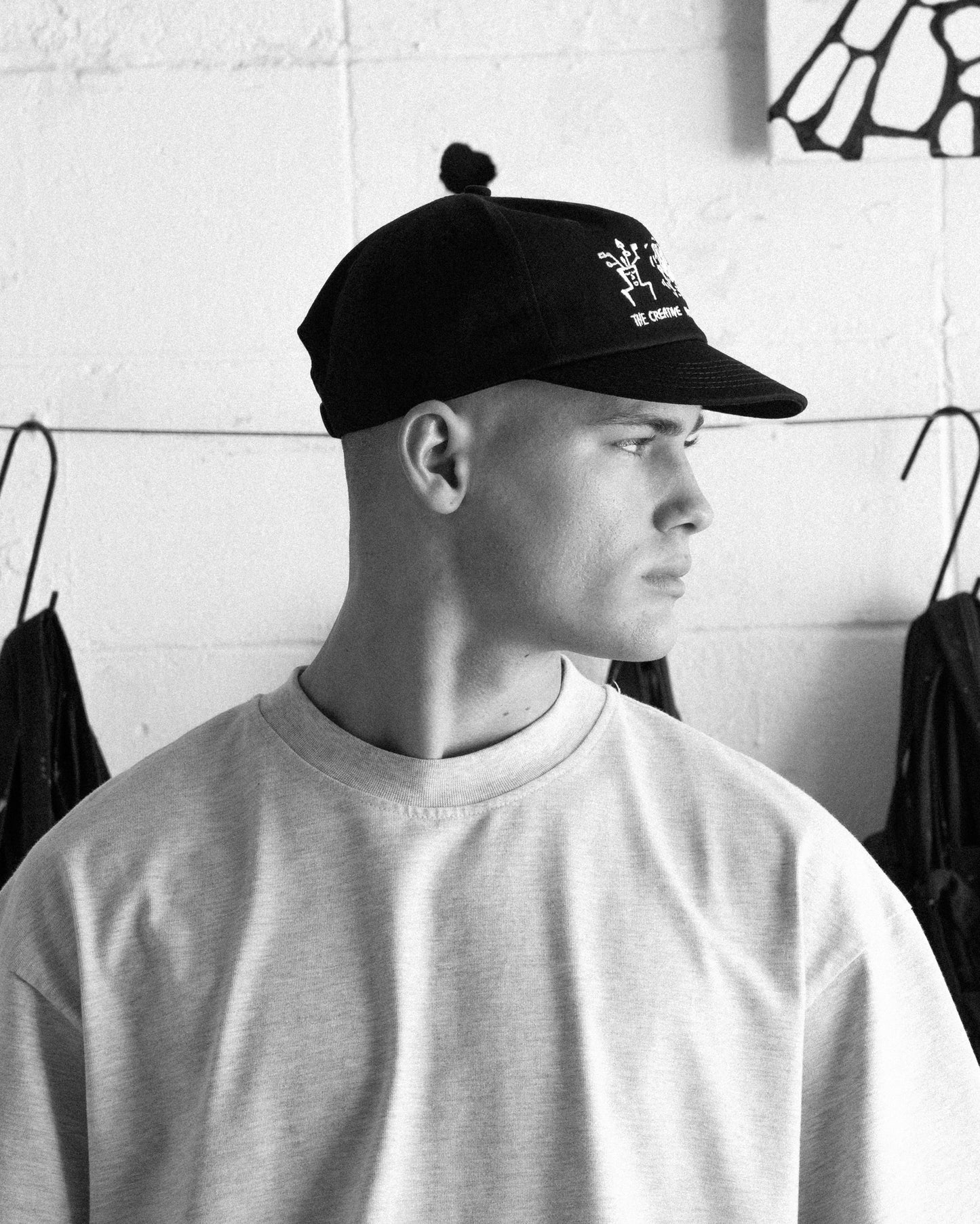 Creative Cap - Short Brim 6 Panel - Taupe/Contrast Stitch