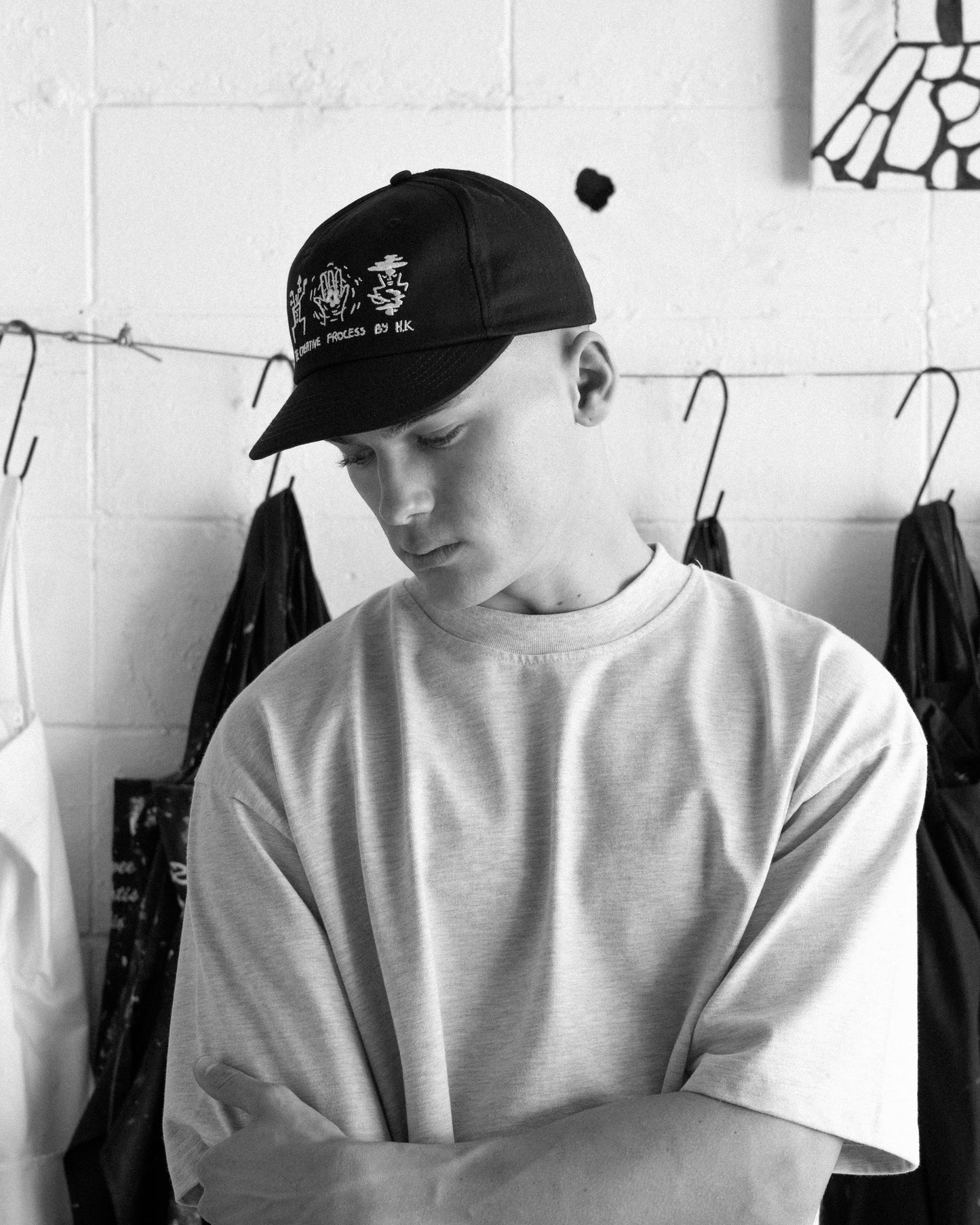 Creative Cap - Short Brim 6 Panel - Taupe/Contrast Stitch