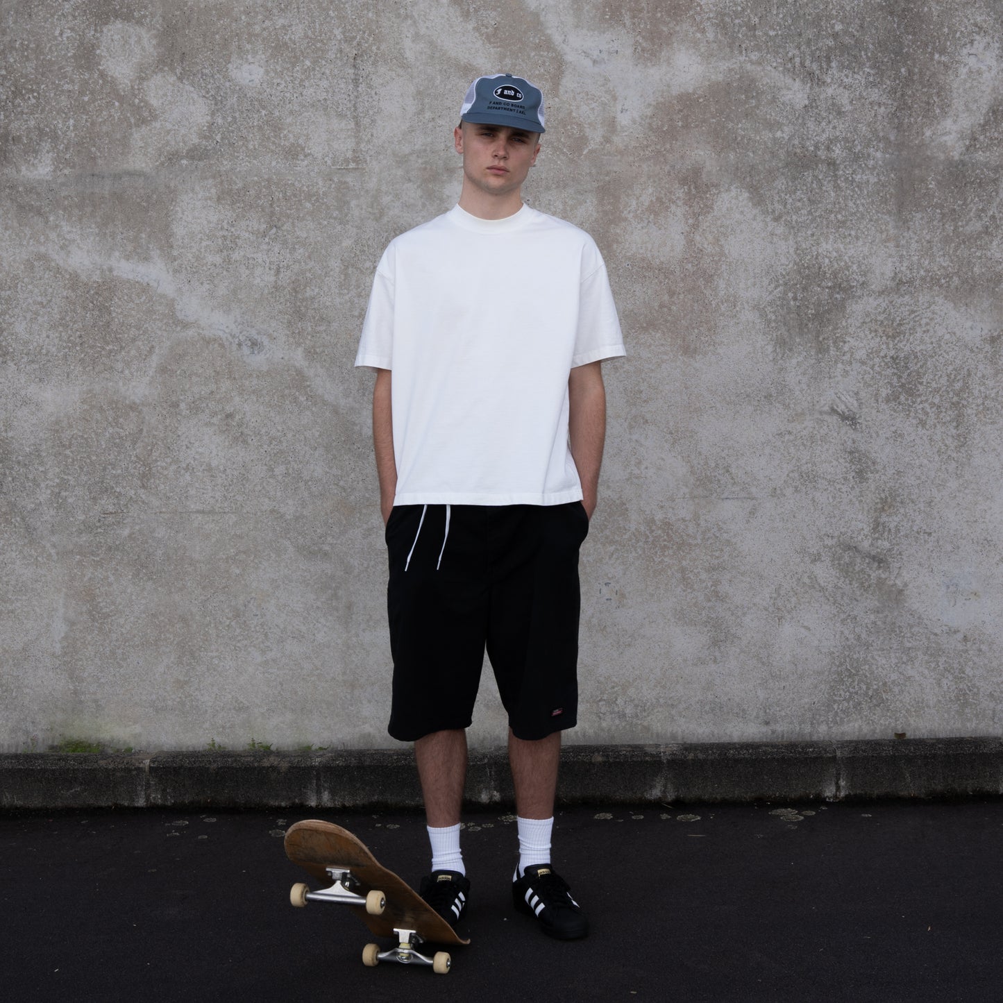 Board Department Trucker Cap - Powder Blue/White