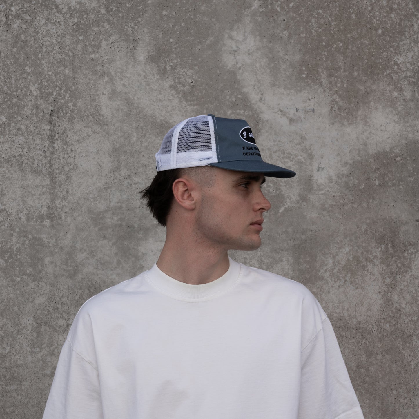 Board Department Trucker Cap - Powder Blue/White