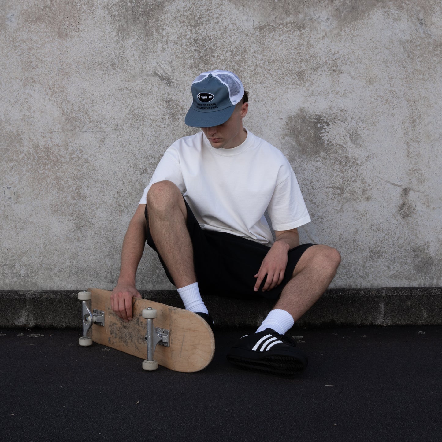 Board Department Trucker Cap - Powder Blue/White