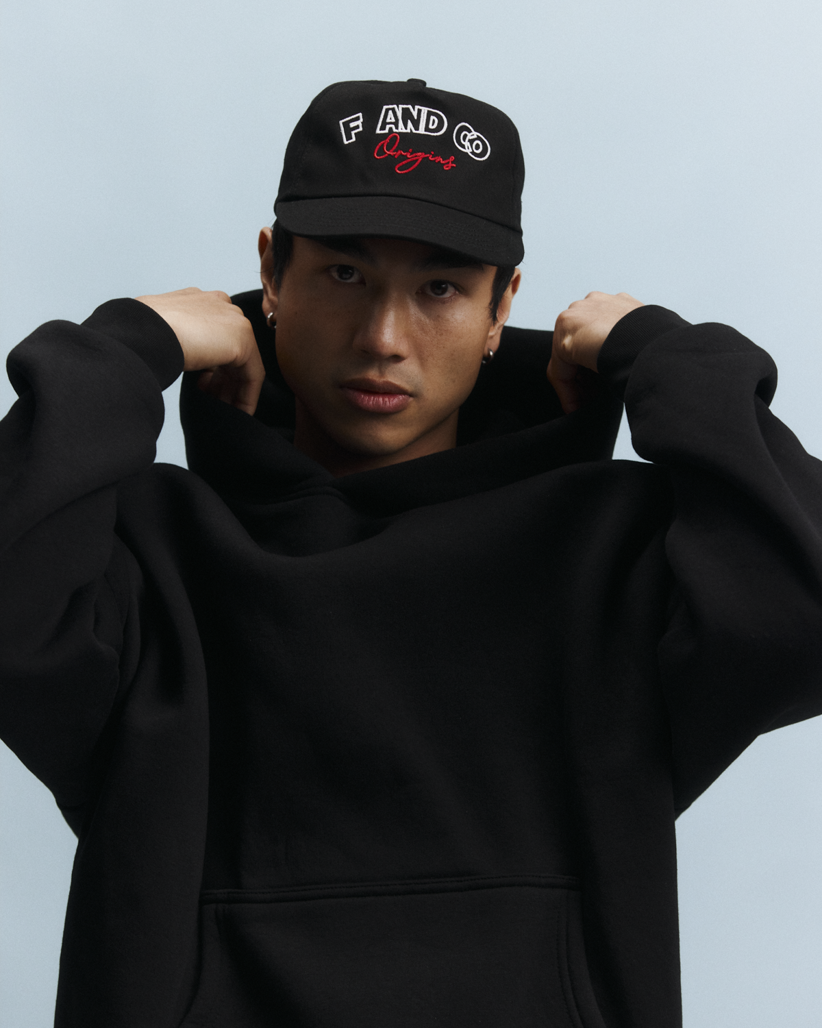 Origins Cap - Short Brim 5 Panel - Black