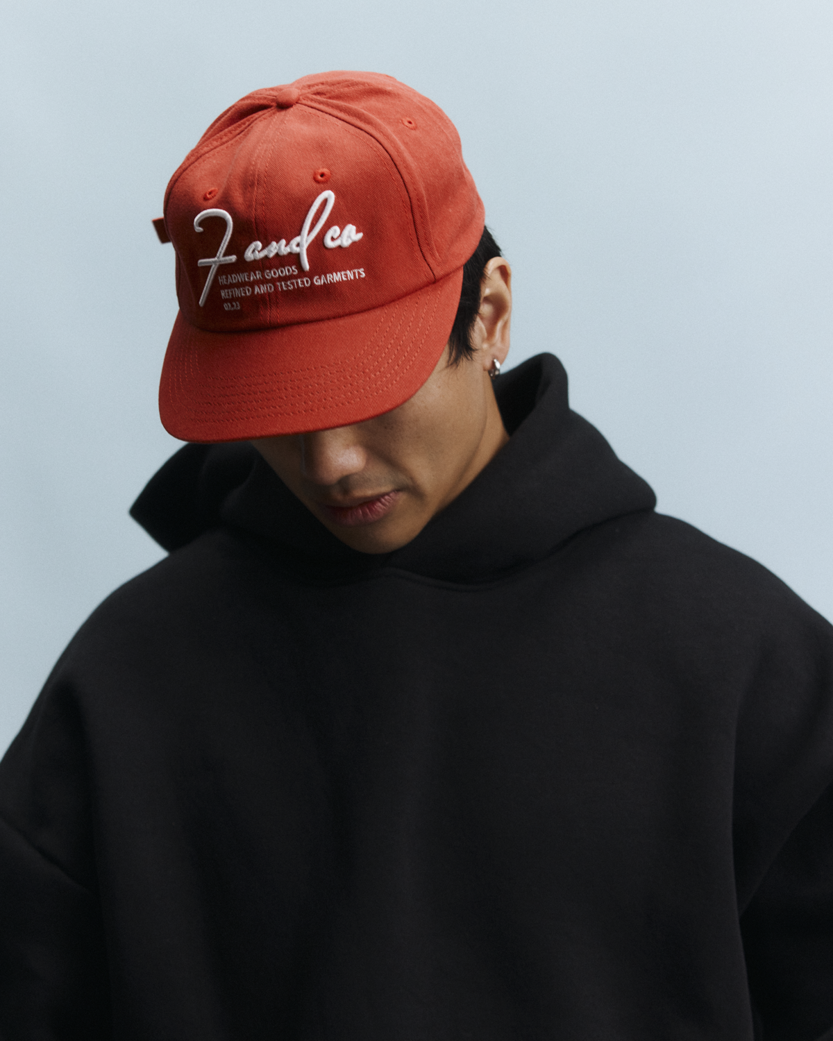 Signature Goods Cap - Wide Brim 6 Panel - Washed Red