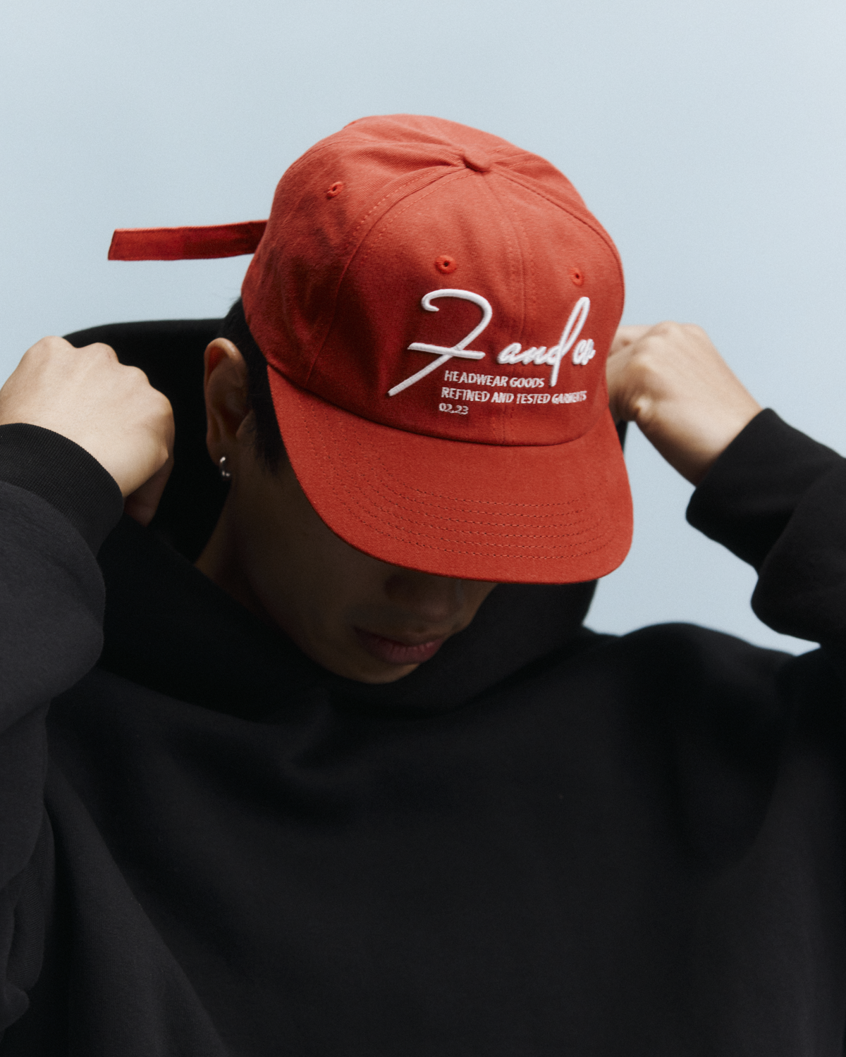 Signature Goods Cap - Wide Brim 6 Panel - Washed Red