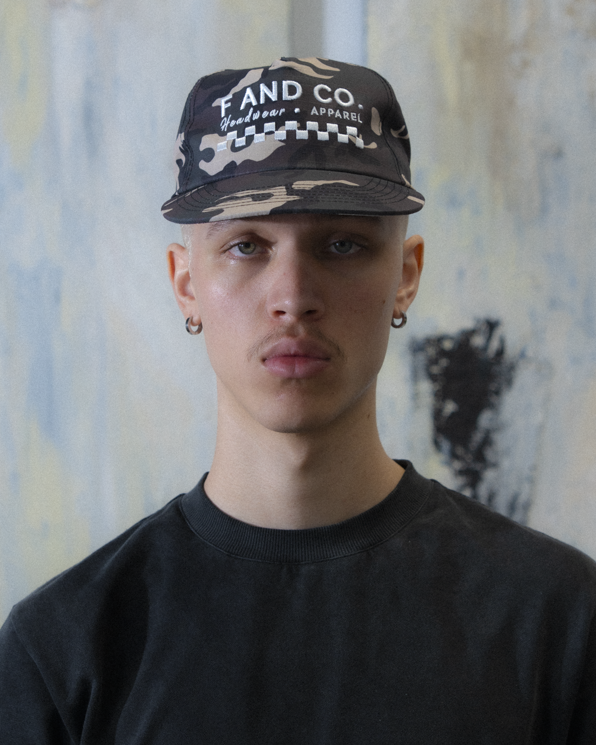 Logo Cap - Short Brim 5 Panel - Army Camo