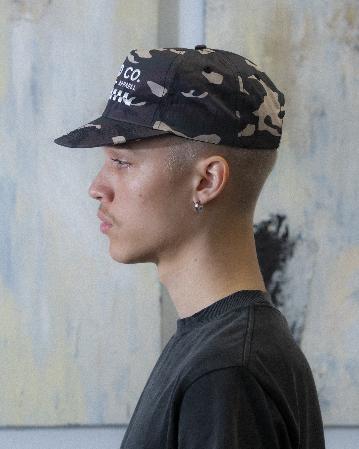 Logo Cap - Short Brim 5 Panel - Army Camo