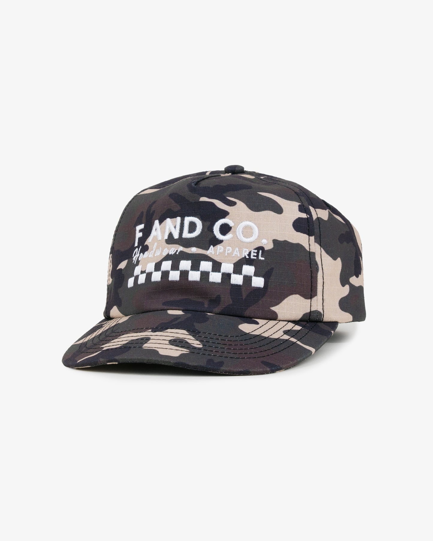 Logo Cap - Short Brim 5 Panel - Army Camo