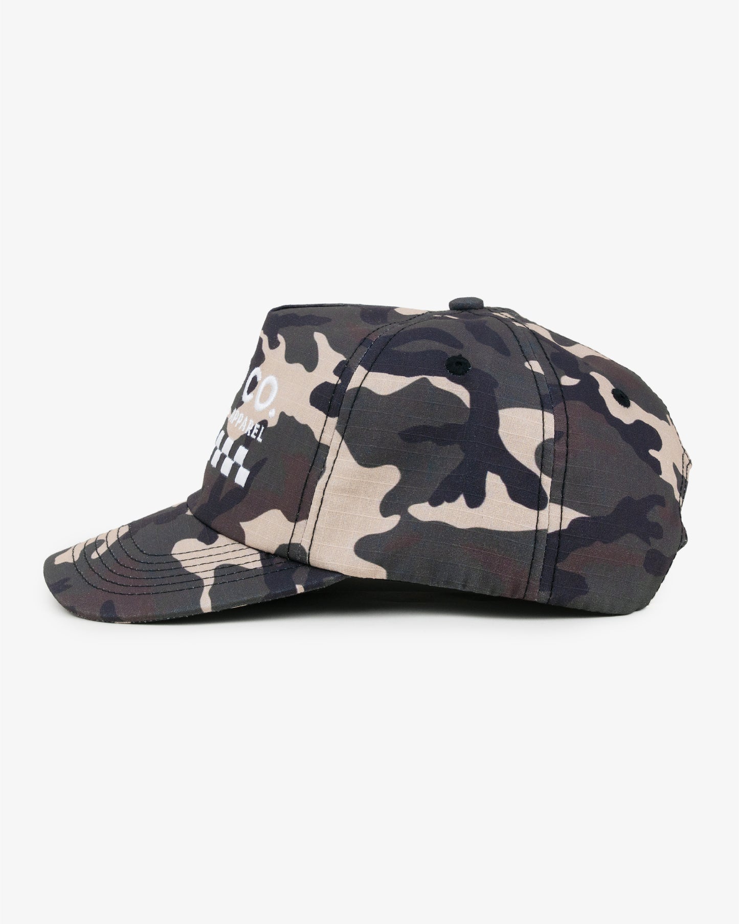 Logo Cap - Short Brim 5 Panel - Army Camo