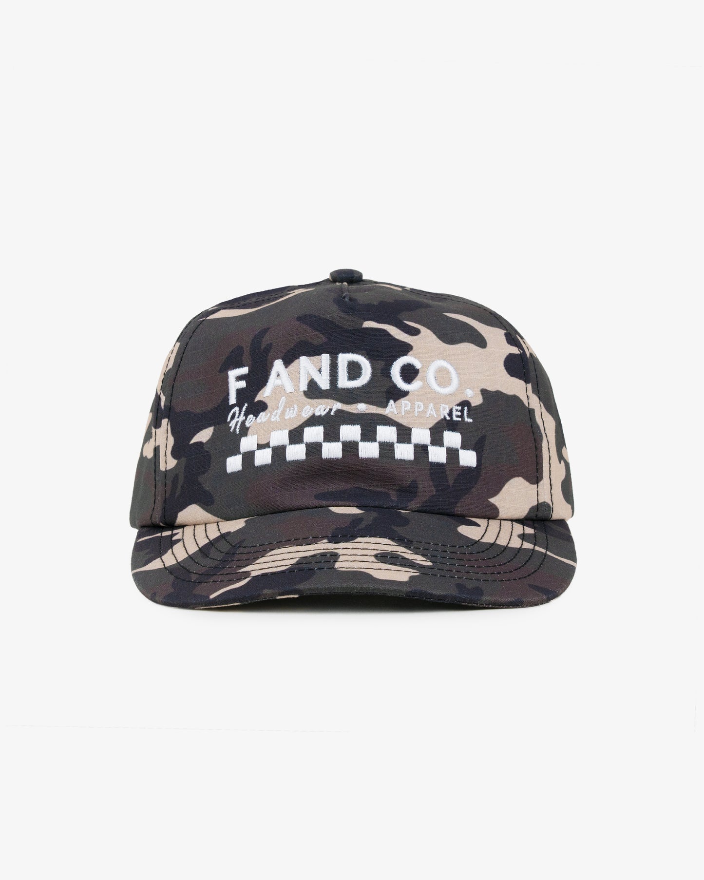 Logo Cap - Short Brim 5 Panel - Army Camo