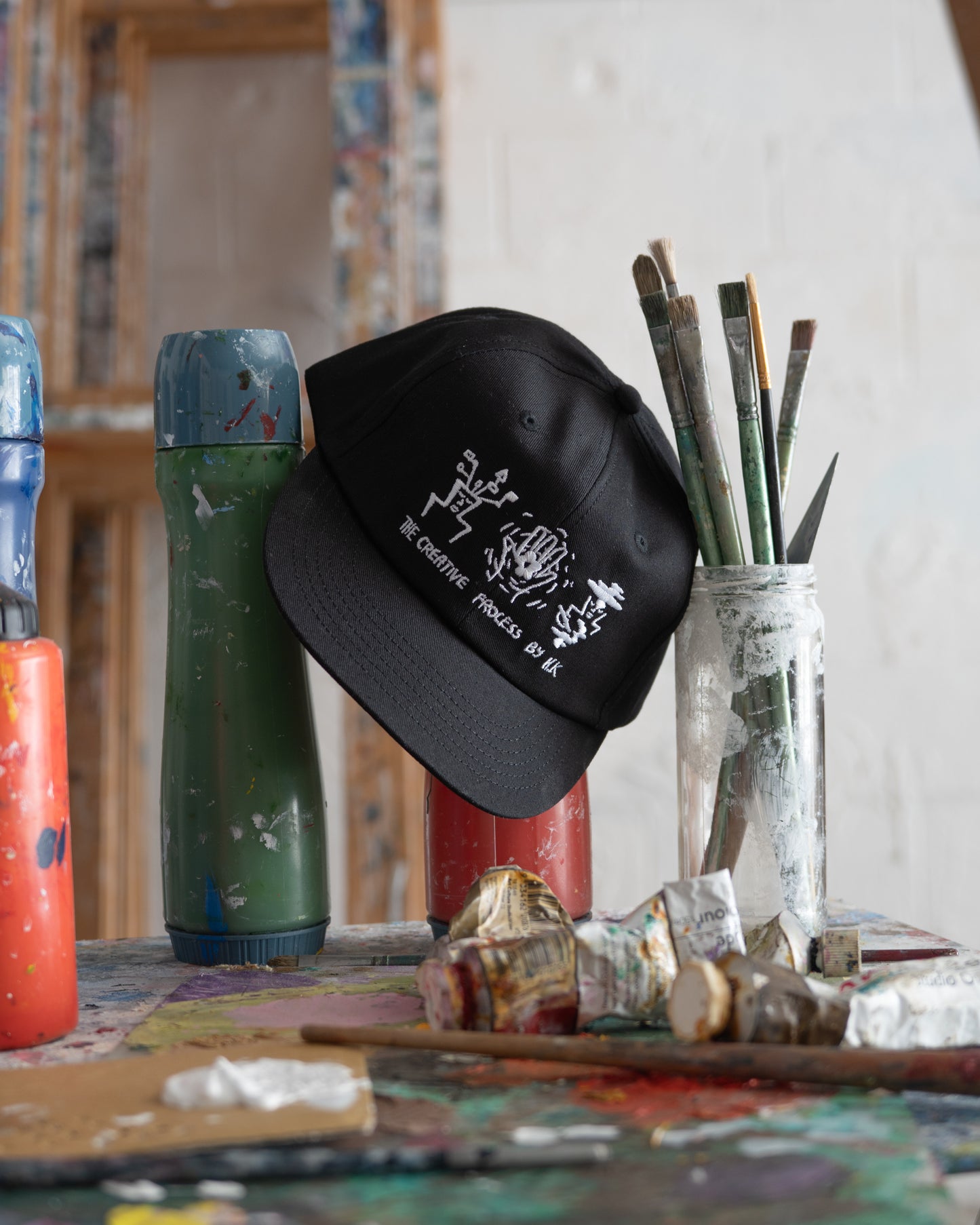Creative Cap - Short Brim 6 Panel - Black