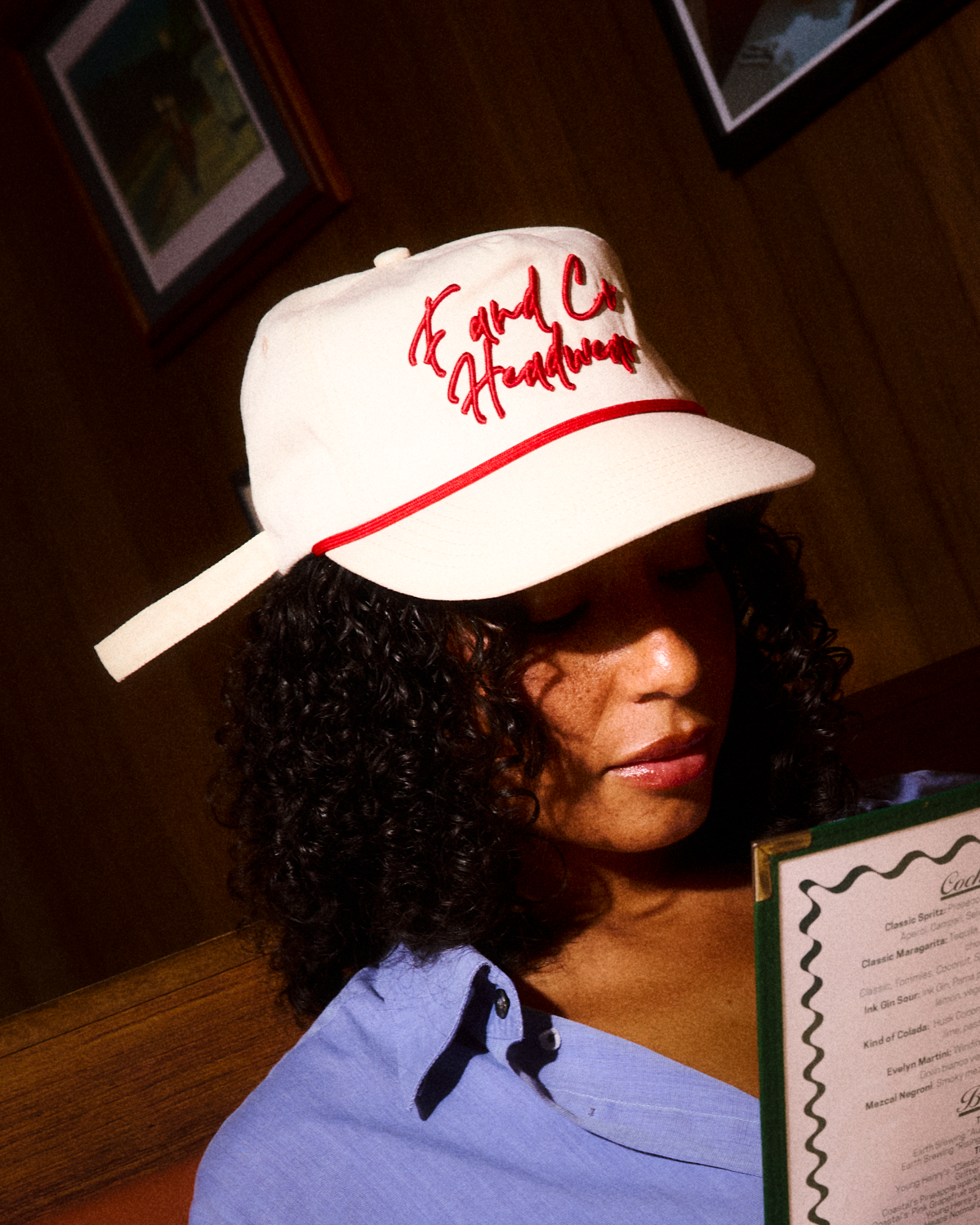 Event Script Cap - Wide Brim 5 Panel - Off White
