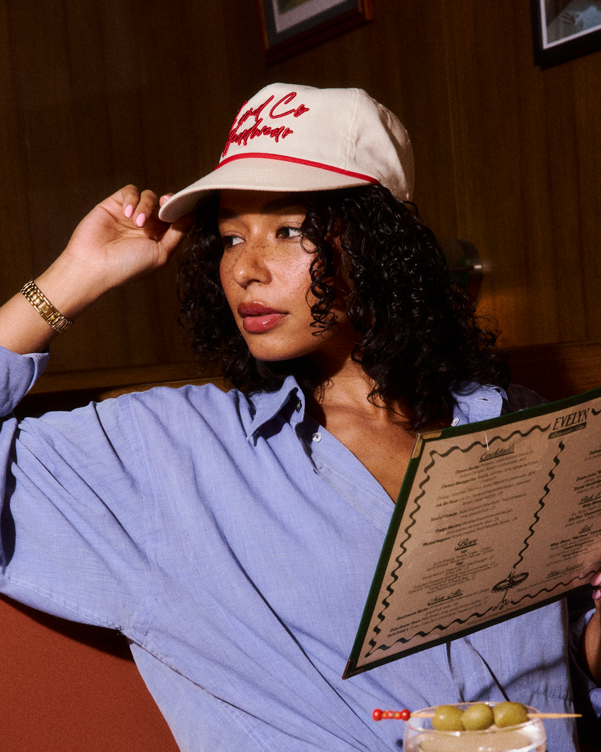 Event Script Cap - Wide Brim 5 Panel - Off White