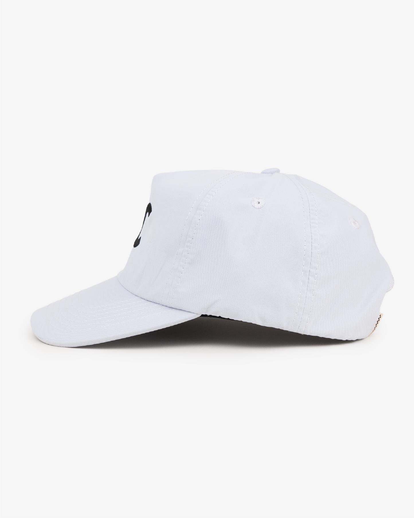 F&C Nylon Cap - Wide Brim 5 Panel - White