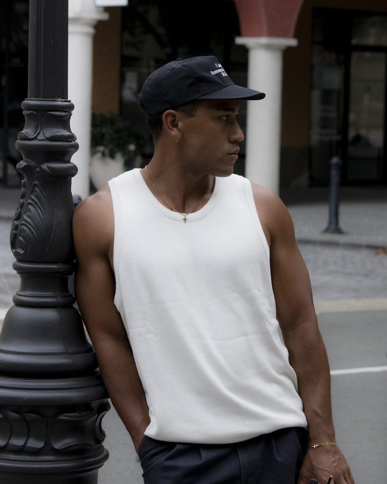 Summer Nylon Cap - 5 Panel - Black