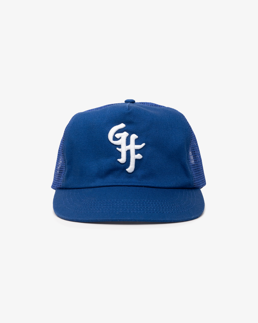 Glass Half Full Trucker Cap - Royal Blue