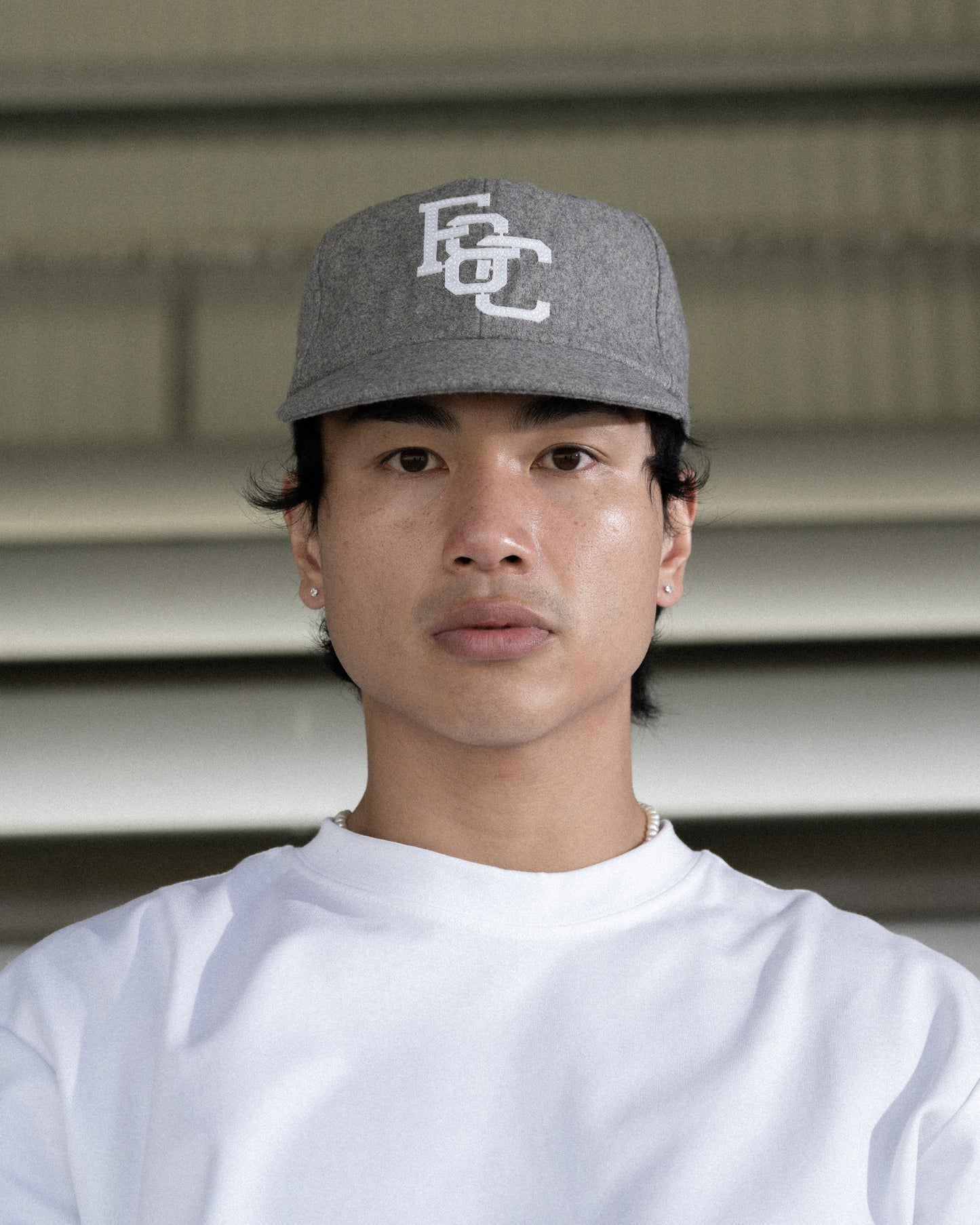 Monogram Ball Cap - Short Brim 6 Panel - Smoke Grey