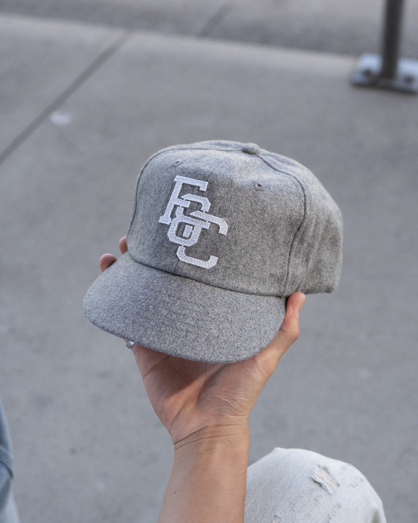 Monogram Ball Cap - Short Brim 6 Panel - Smoke Grey