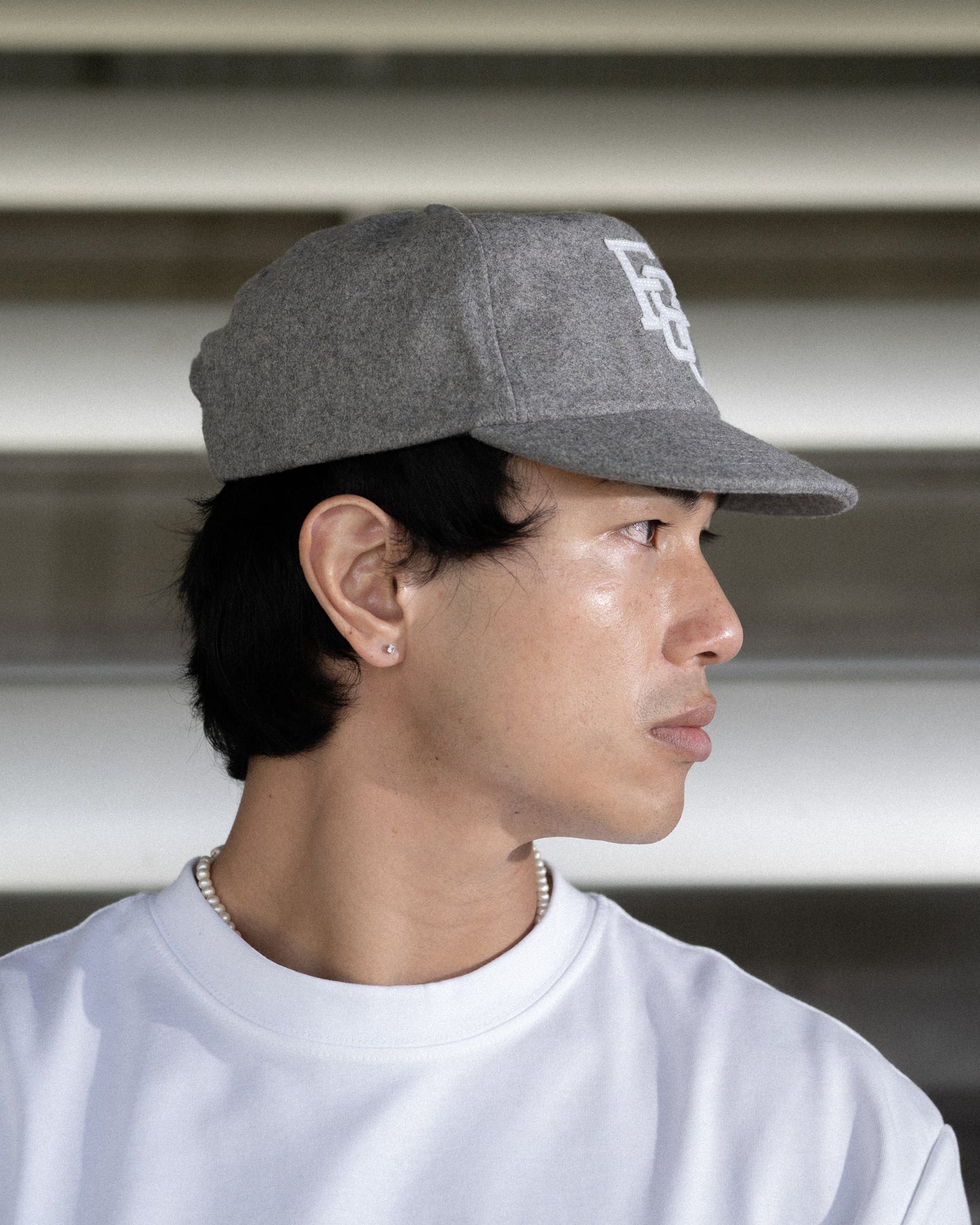Monogram Ball Cap - Short Brim 6 Panel - Smoke Grey