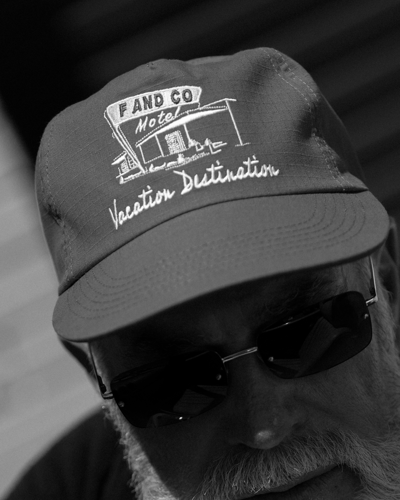 Motel Cap - Wide Brim 5 Panel - Black
