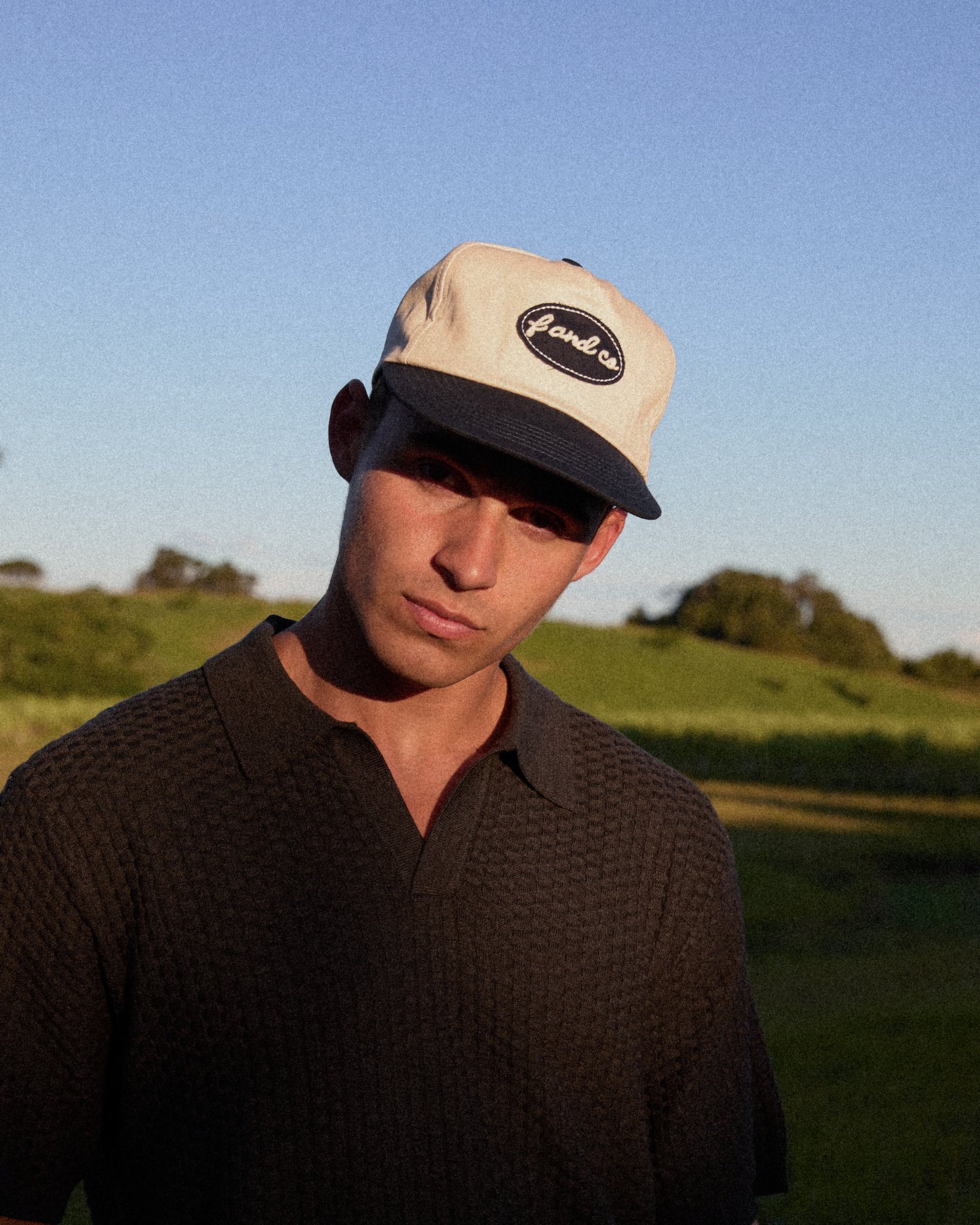 Holiday Patch Cap - 5 panel - Off White/Navy