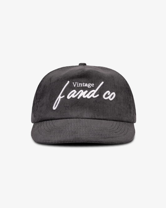 Vintage Cord Cap - 5 Panel - Black
