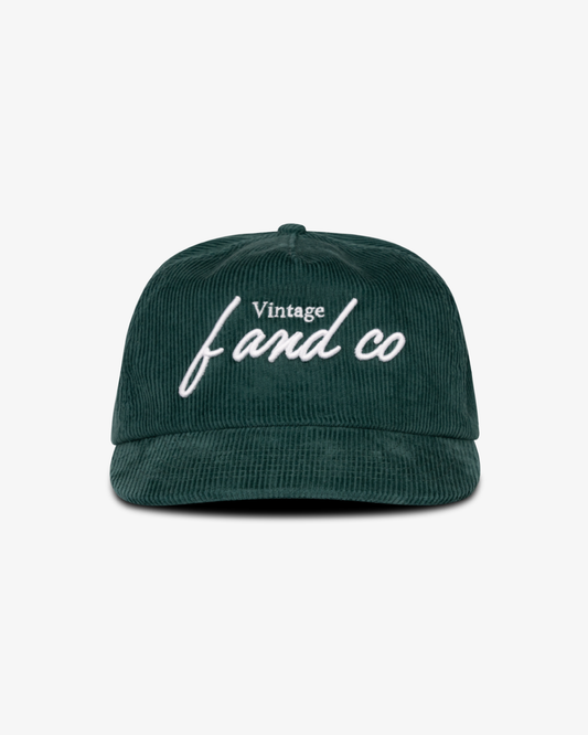 Vintage Cord Cap - 5 Panel - Green