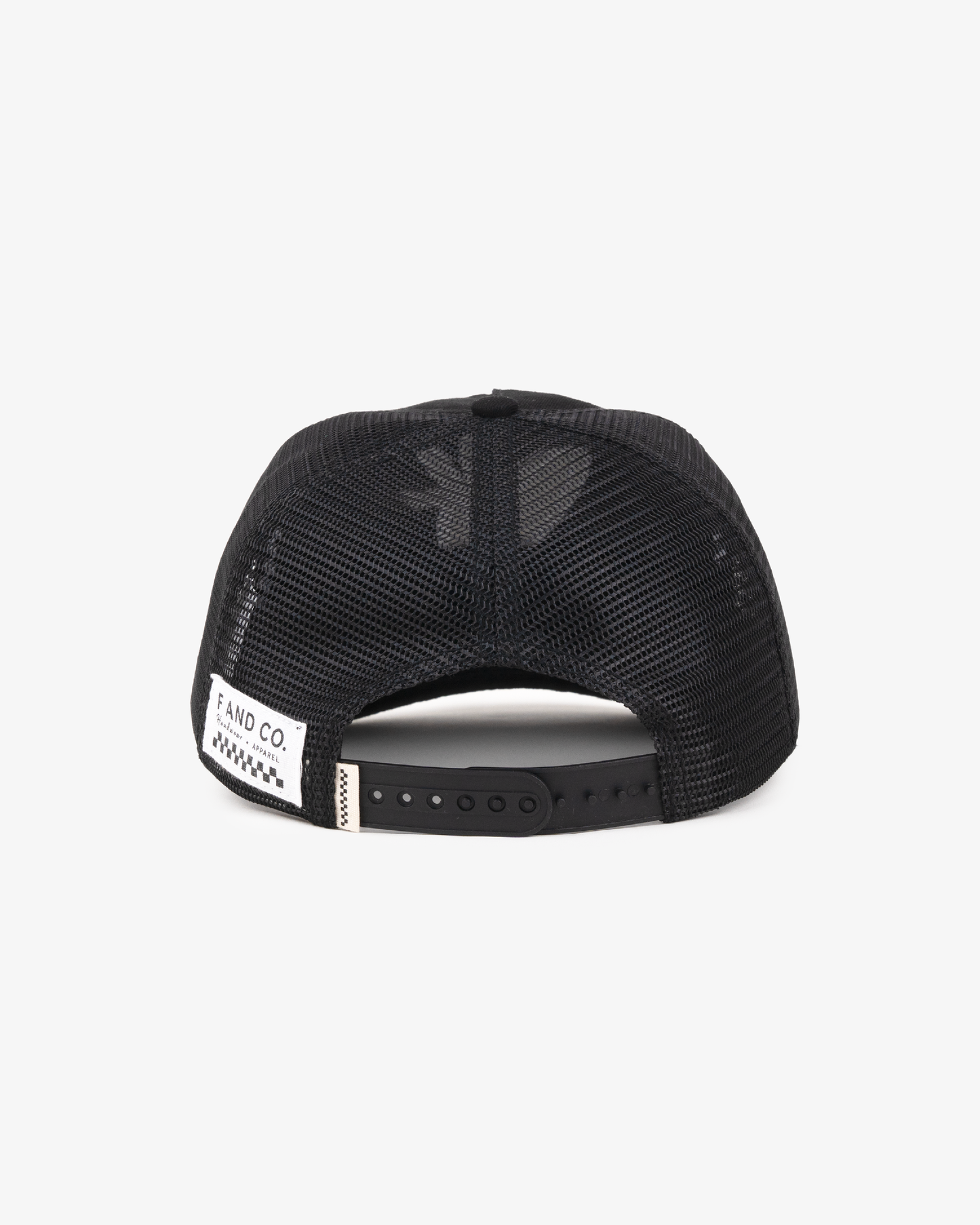 Heart Monogram Cap - Wide Brim 5 Panel - Black/Trucker