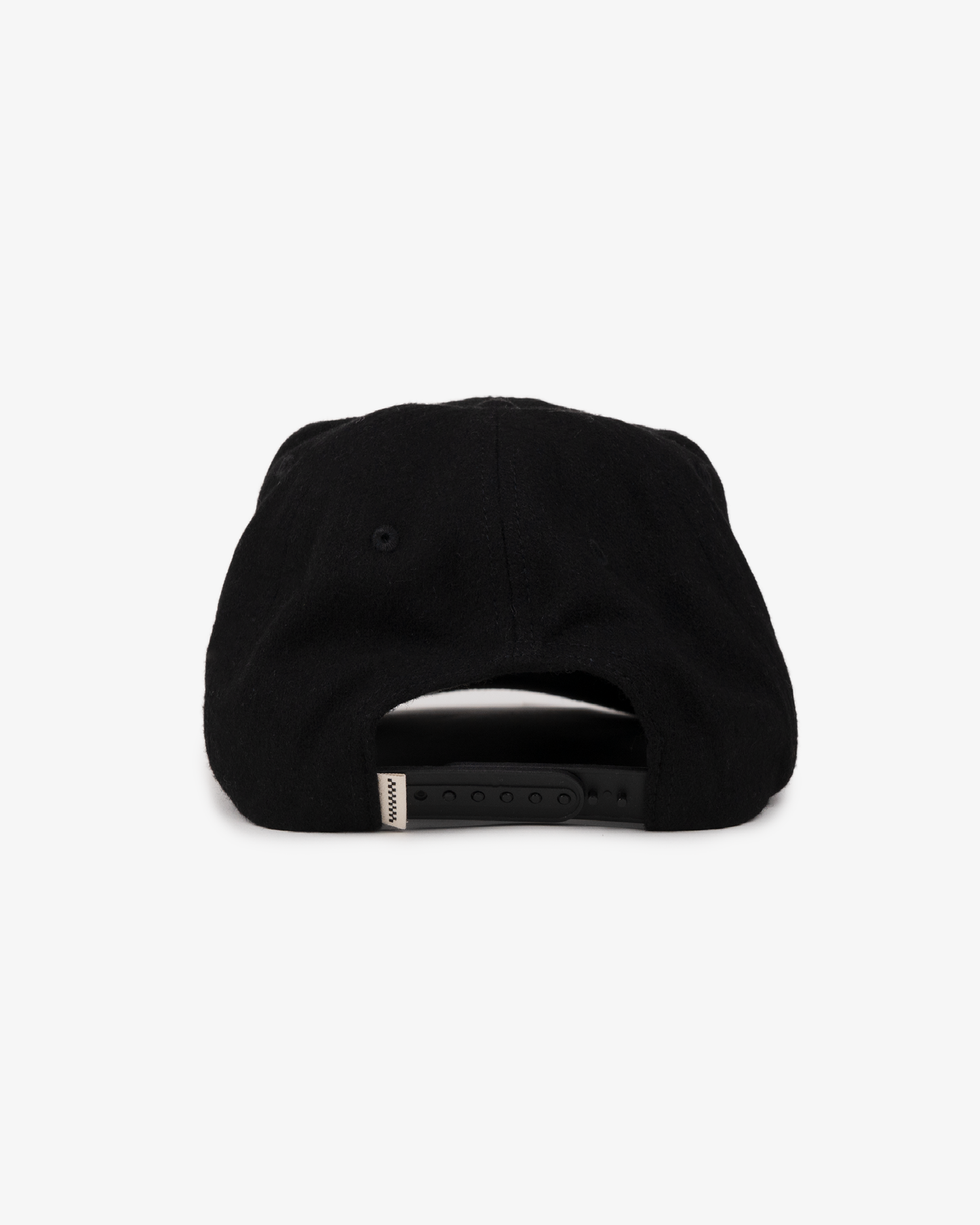Script Ball Cap - Wide Brim 5 Panel - Black