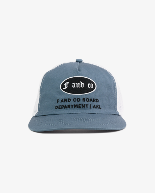 Board Department Trucker Cap - Powder Blue/White