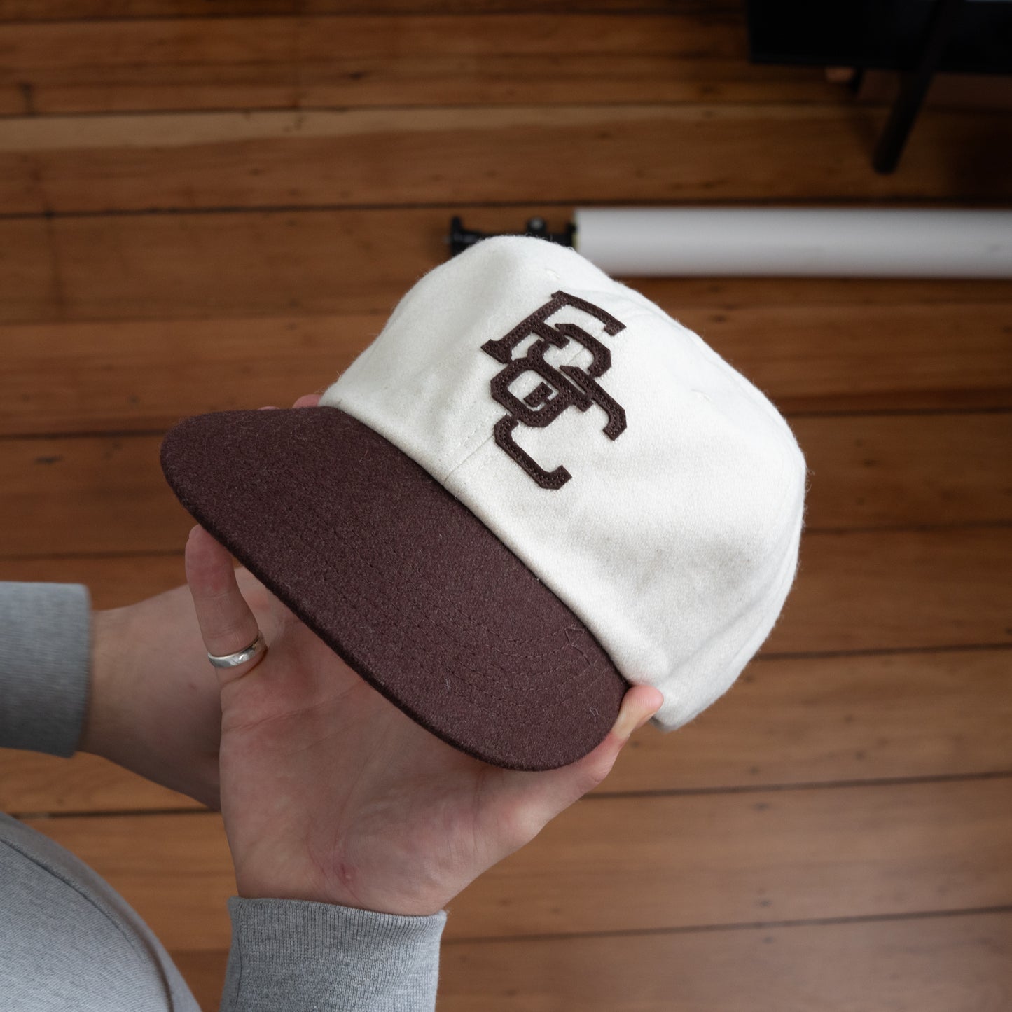 Monogram Ball Cap - Brown/Off-White