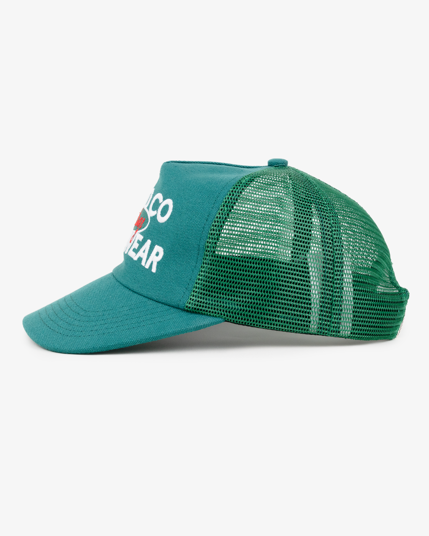 Vintage Trucker Cap - Wide Brim 5 Panel - Washed Sea Green