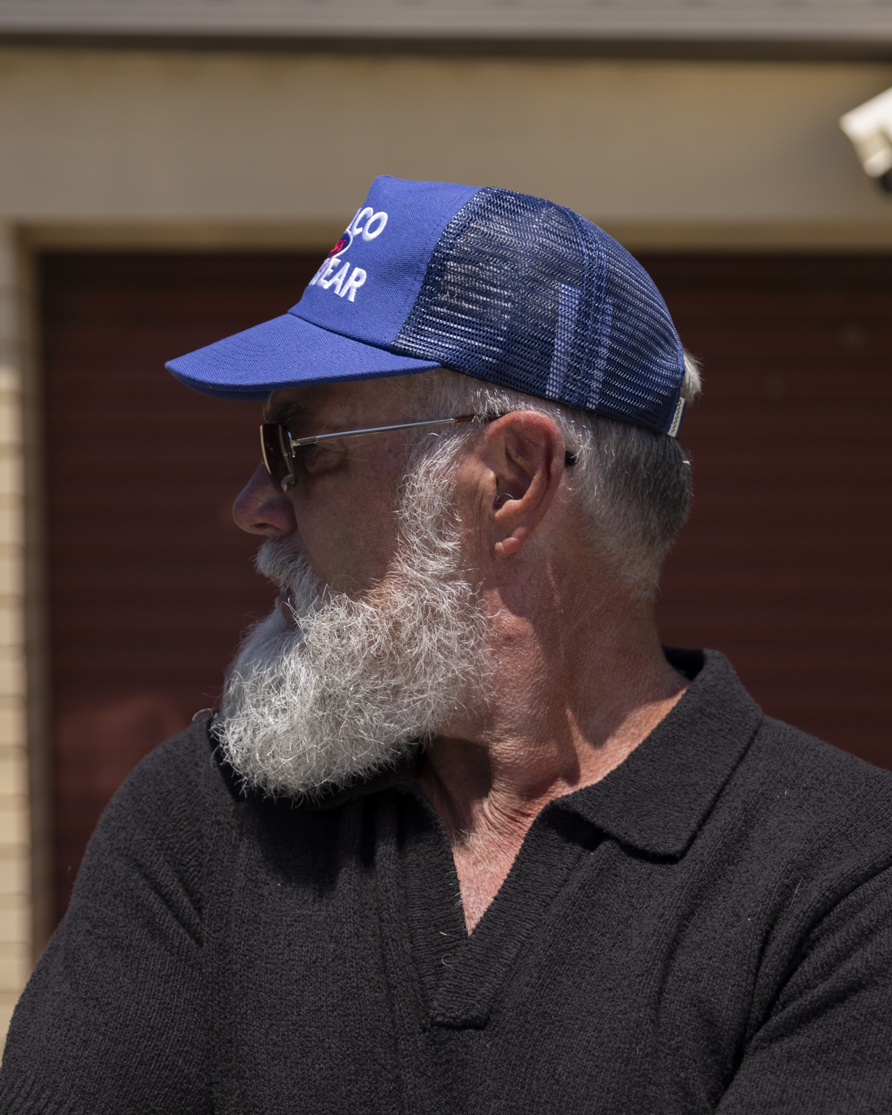 Vintage Trucker Cap - Wide Brim 5 Panel - Washed Royal Blue