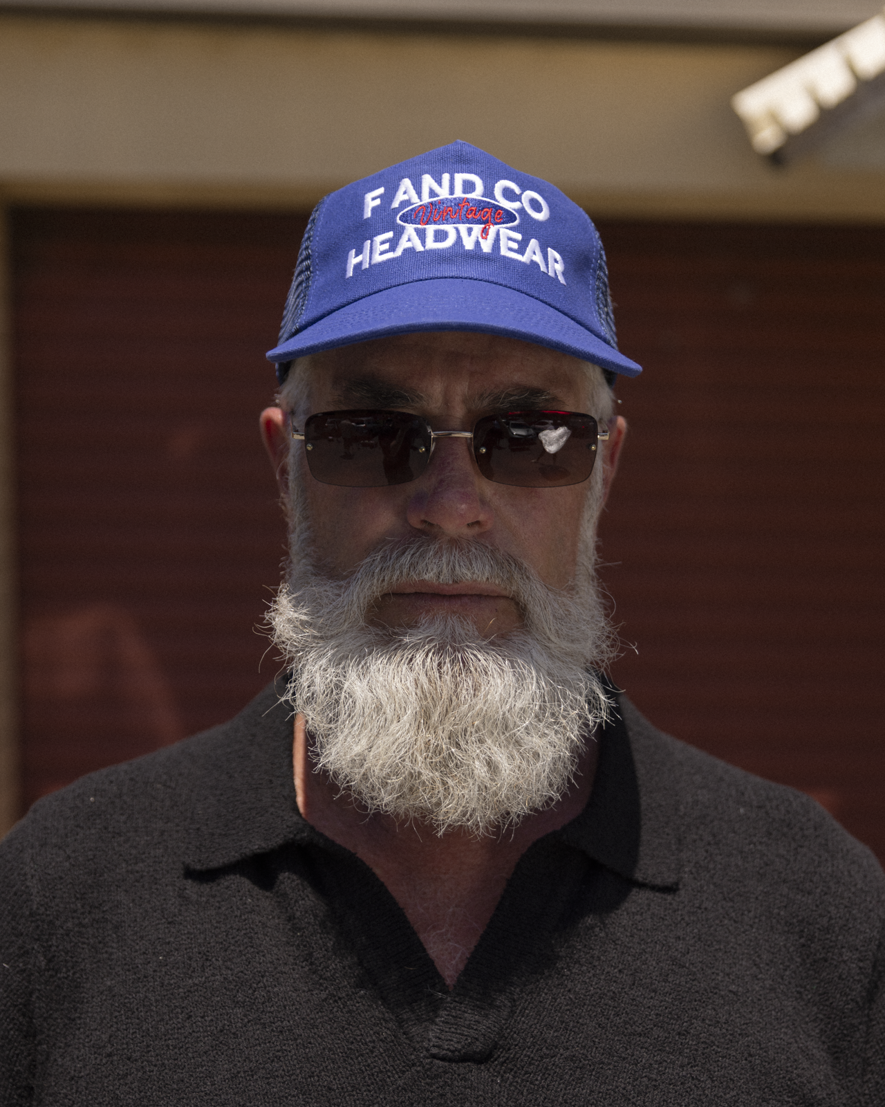 Vintage Trucker Cap - Wide Brim 5 Panel - Washed Royal Blue