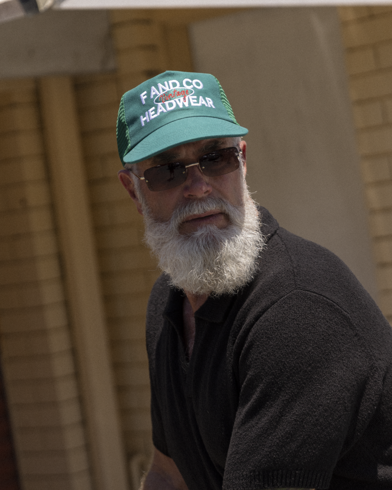 Vintage Trucker Cap - Wide Brim 5 Panel - Washed Sea Green