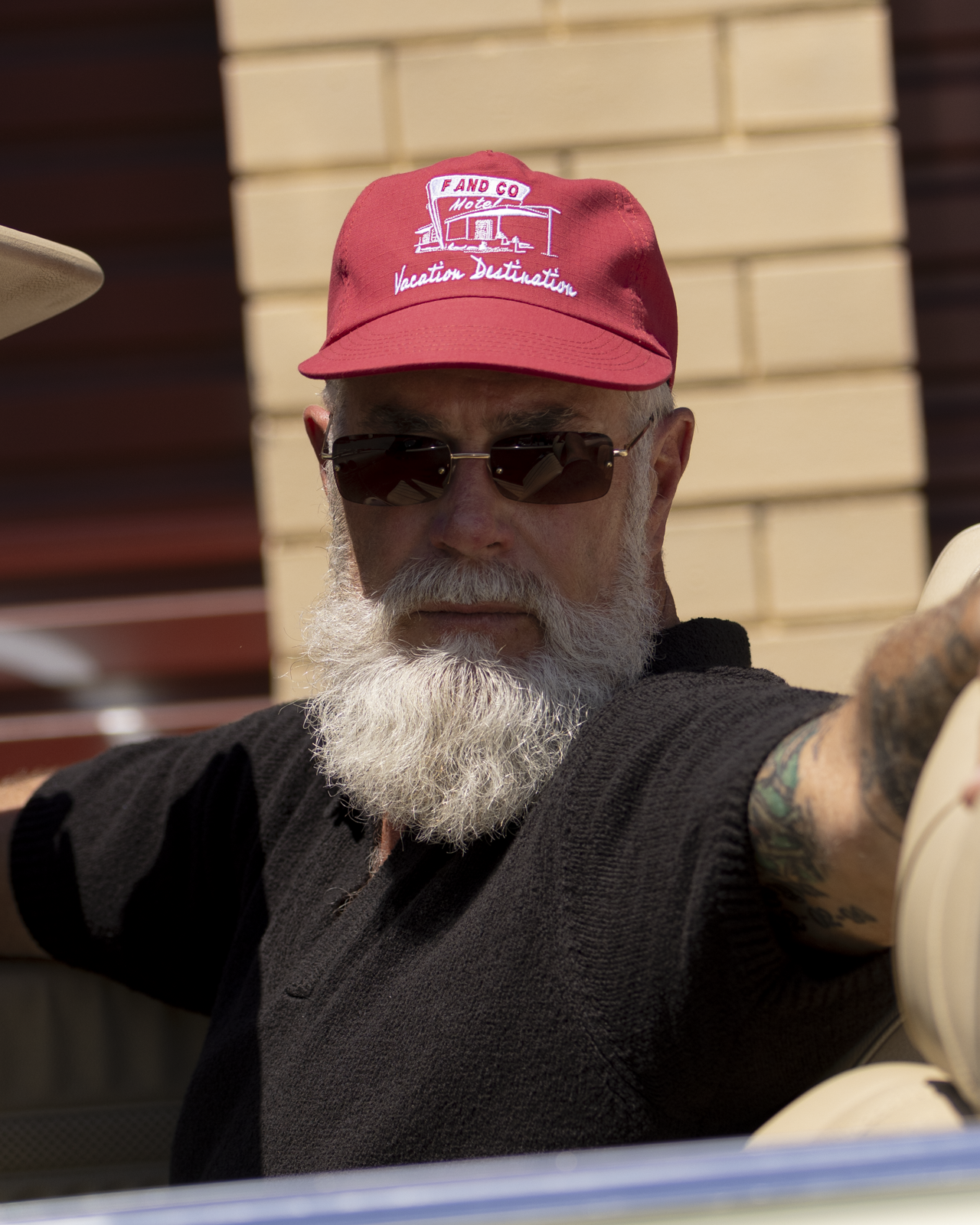 Motel Cap - Wide Brim 5 Panel - Cherry Red