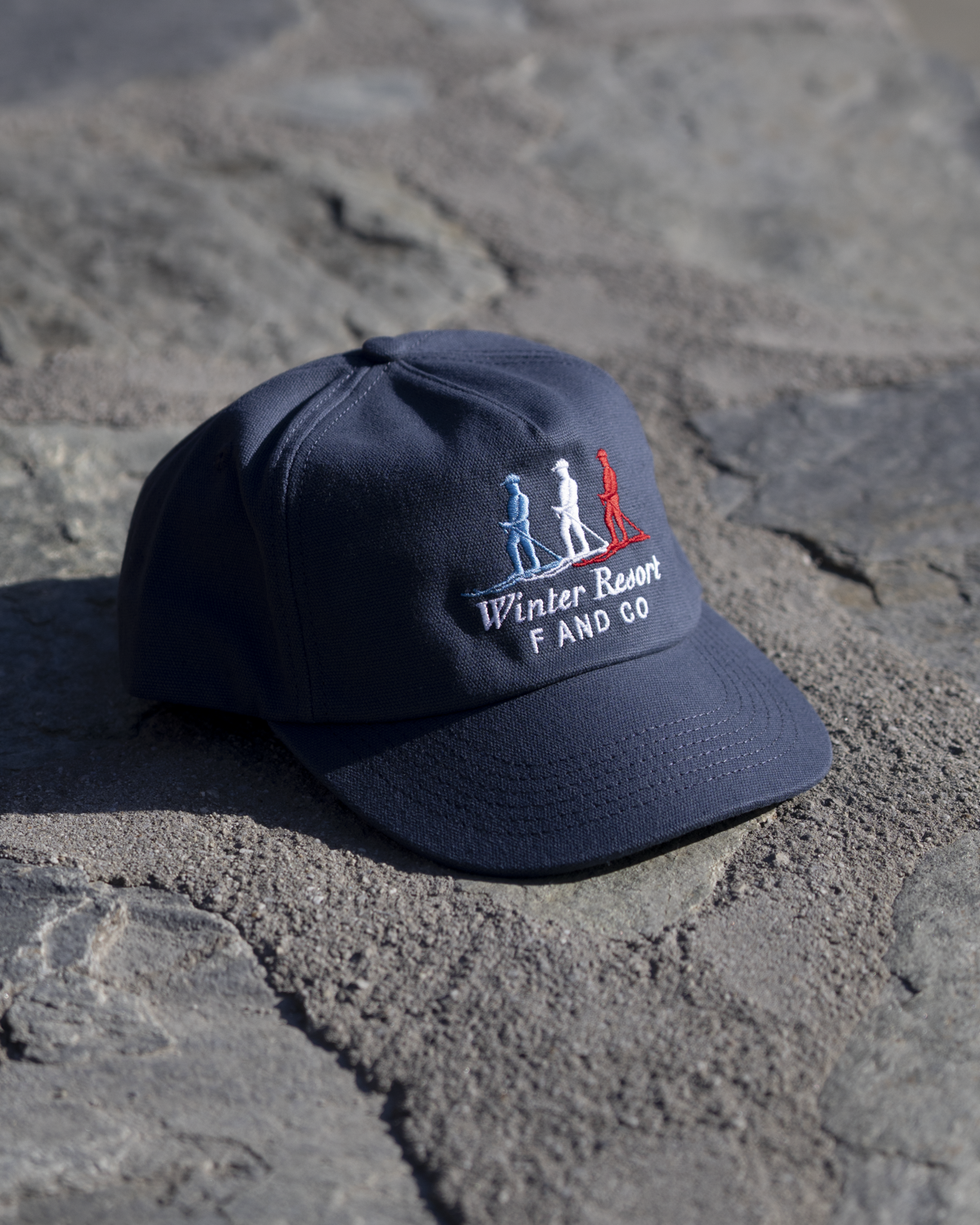 Winter Cap - Short Brim 5 Panel - Navy