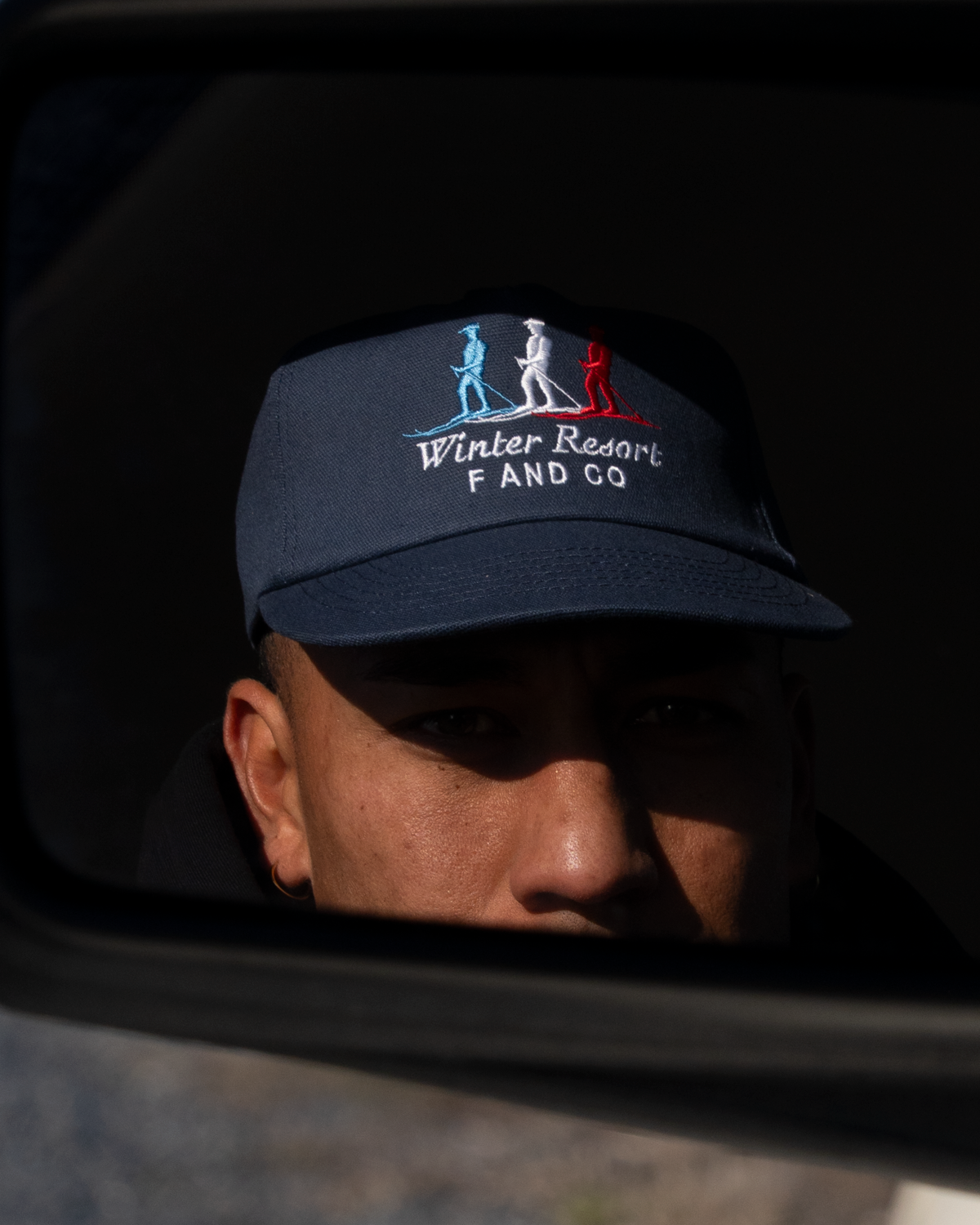 Winter Cap - Short Brim 5 Panel - Navy
