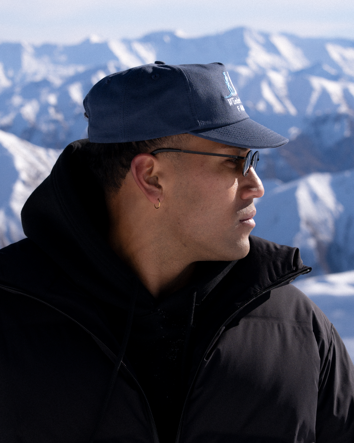 Winter Cap - Short Brim 5 Panel - Navy