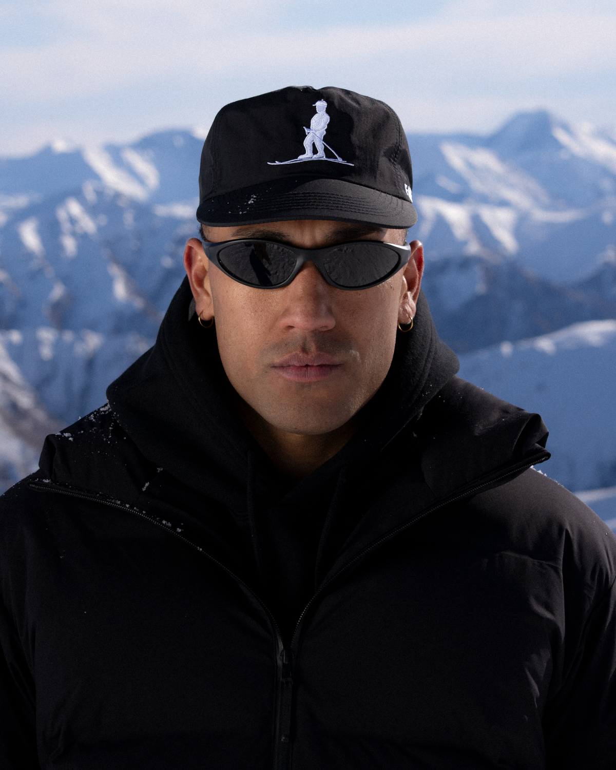 Nylon Ski Cap - 5 Panel - Light Black