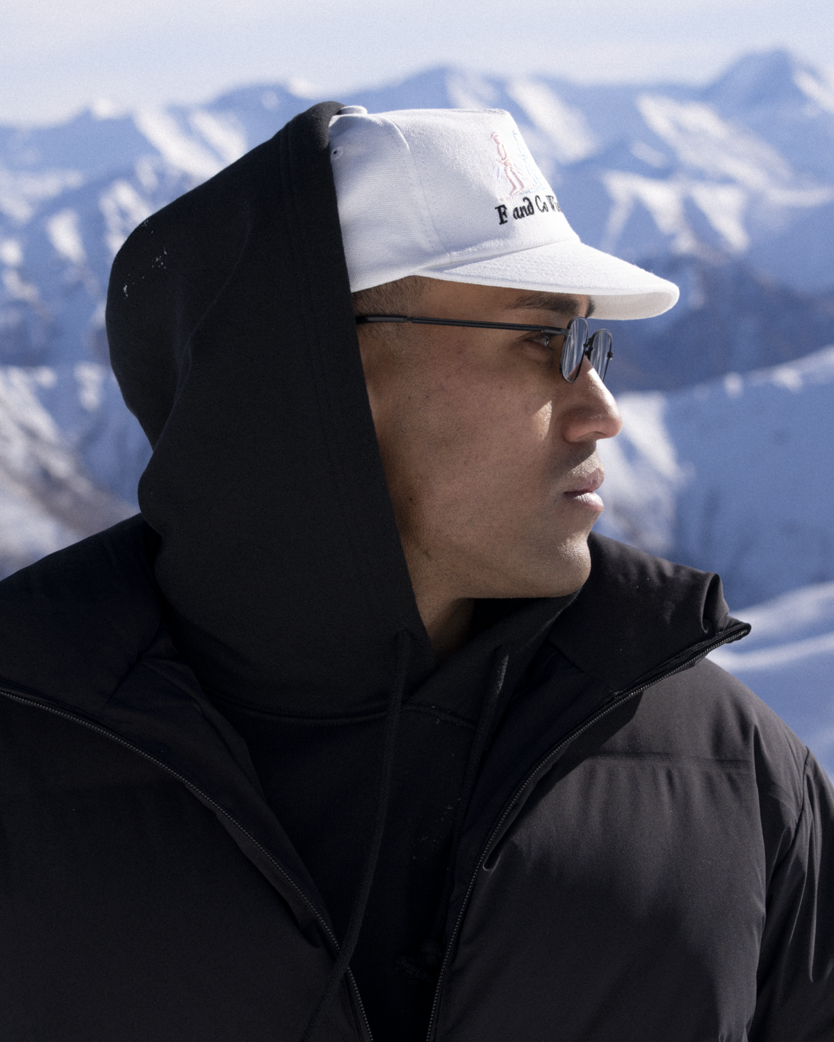 Mountain Cap - Short Brim 5 Panel - White