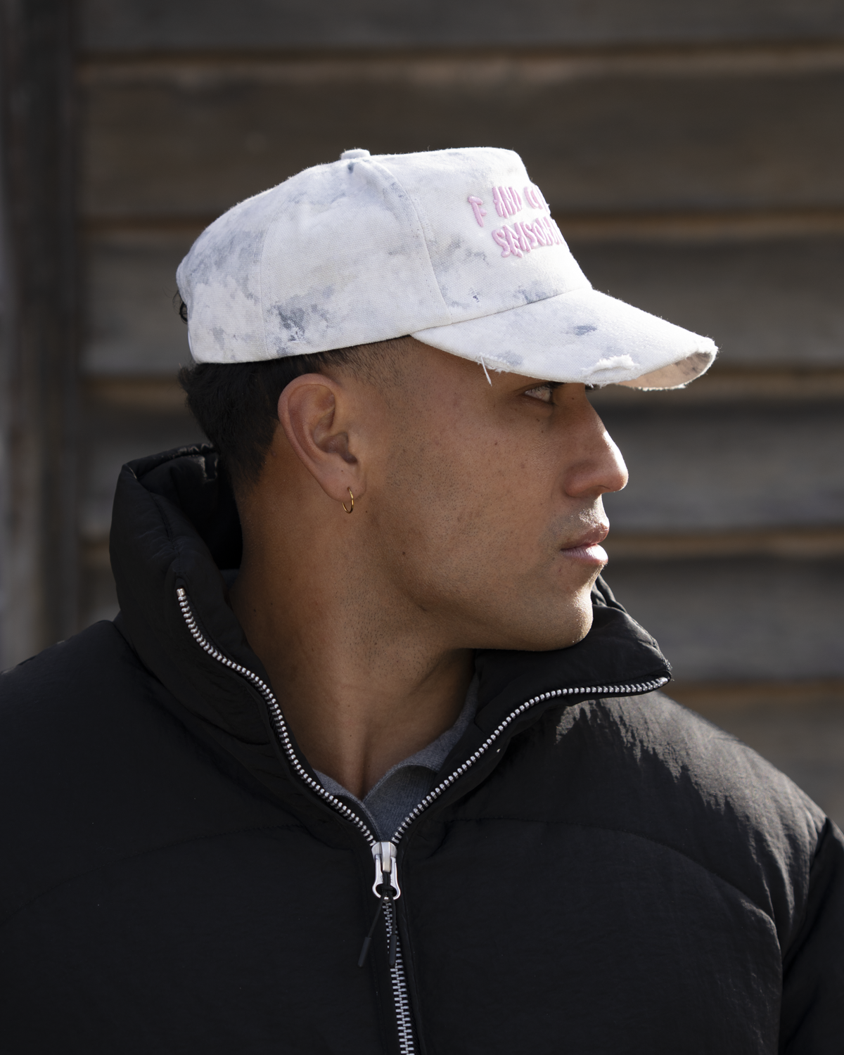 Snow Cap - Ball Trucker - Camo/Distressed