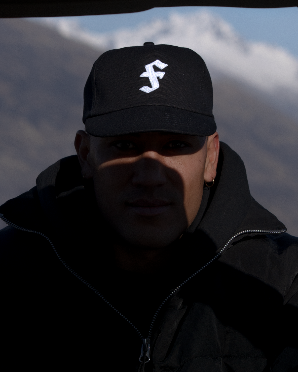 Winter F Cap - Short Brim 5 Panel - Black
