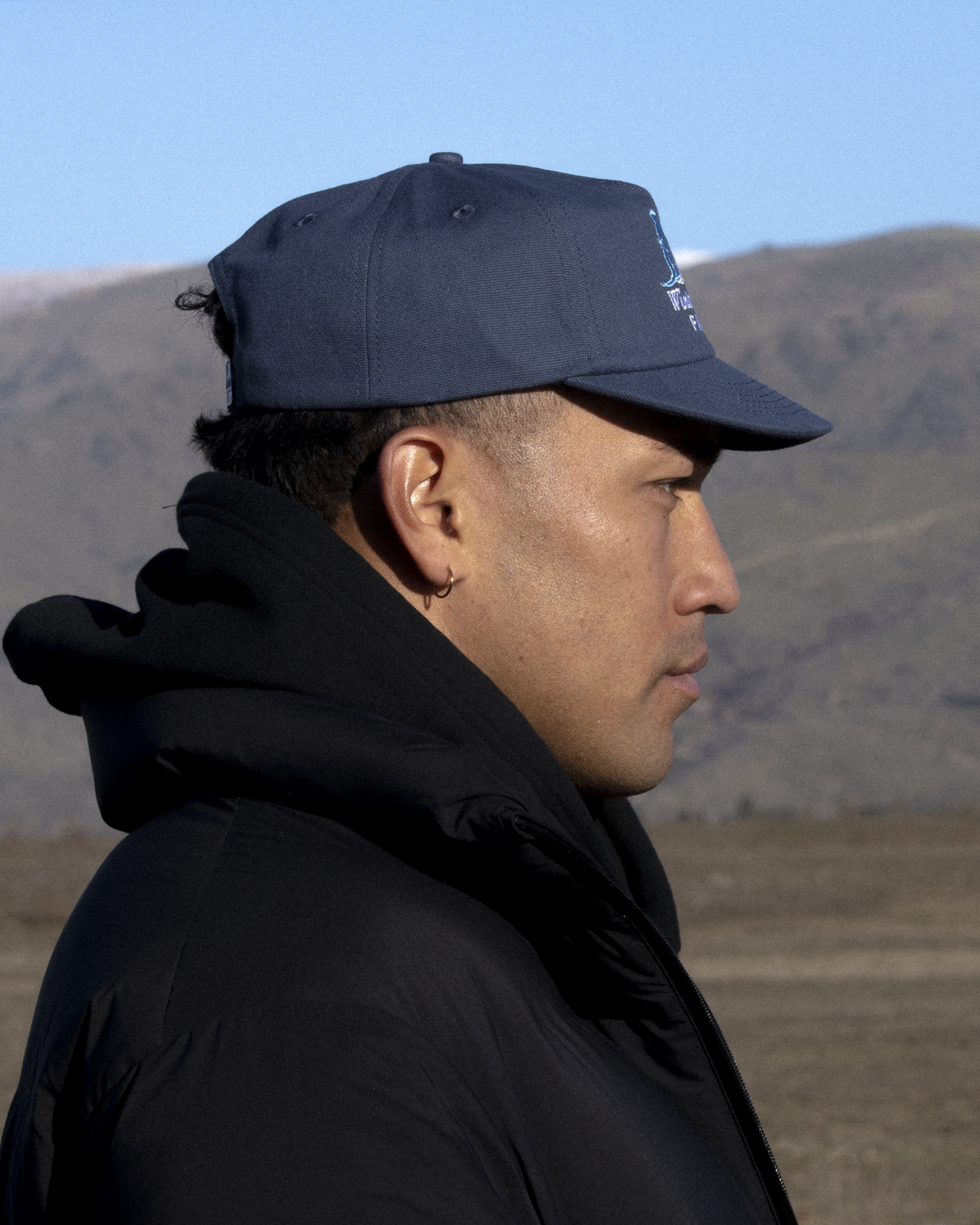 Winter Cap - Short Brim 5 Panel - Navy