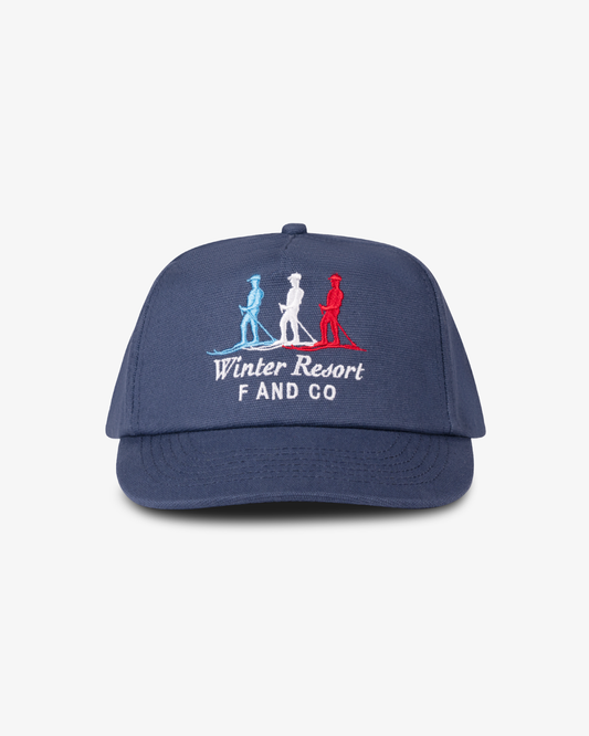 Winter Cap - Short Brim 5 Panel - Navy