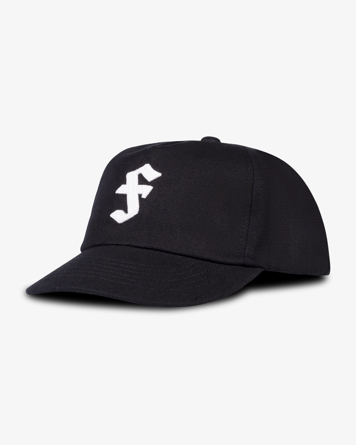 Winter F Cap - Short Brim 5 Panel - Black