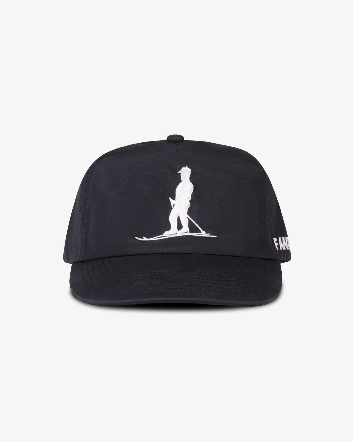 Nylon Ski Cap - 5 Panel - Light Black