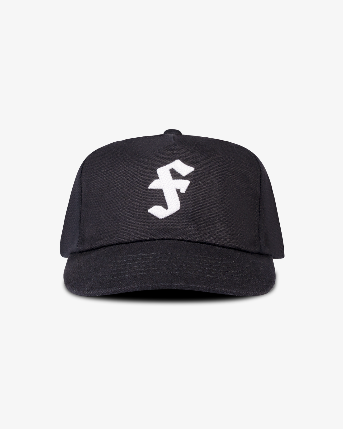 Winter F Cap - Short Brim 5 Panel - Black
