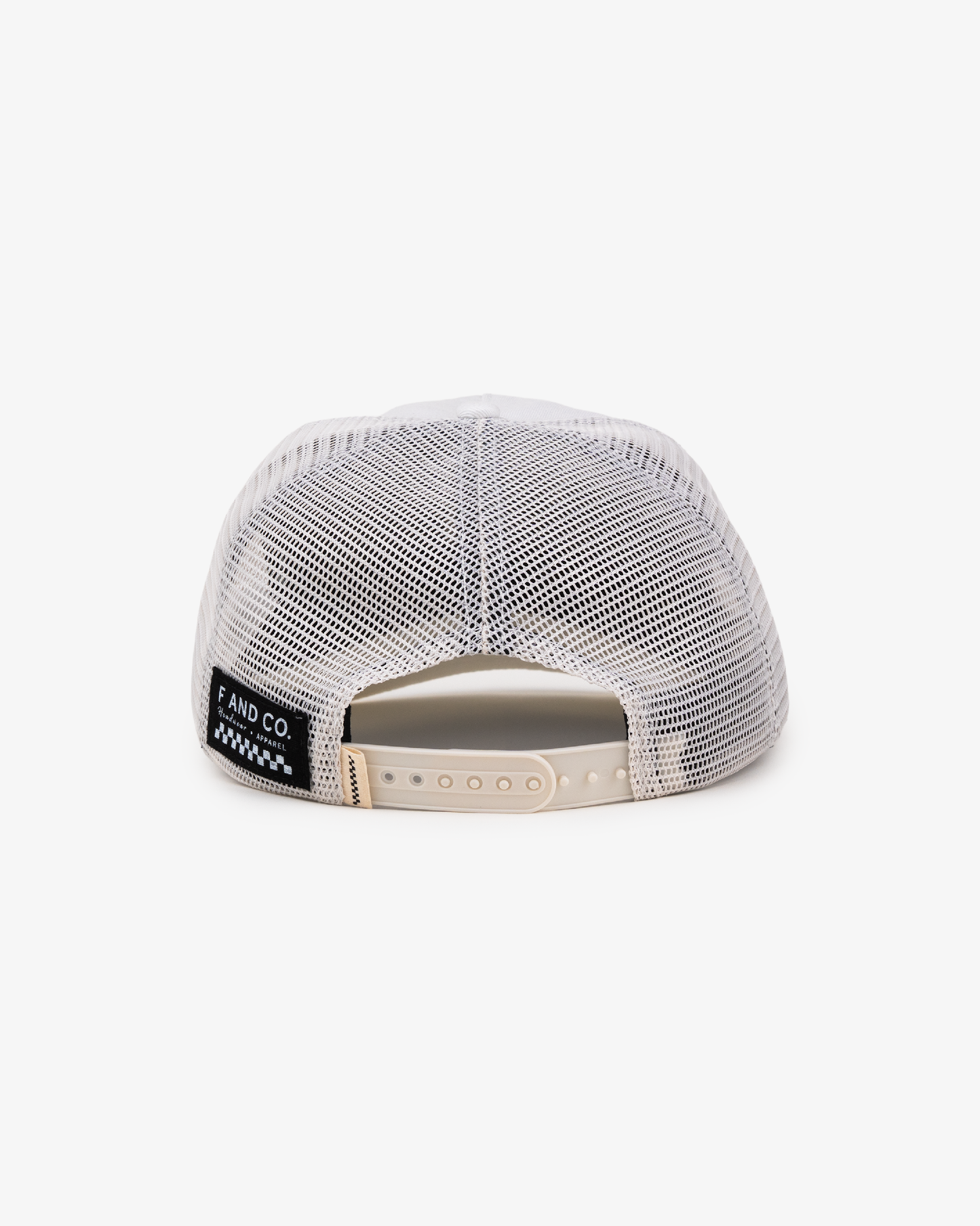 Heart Monogram Cap - Wide Brim 5 Panel - Off White/Trucker