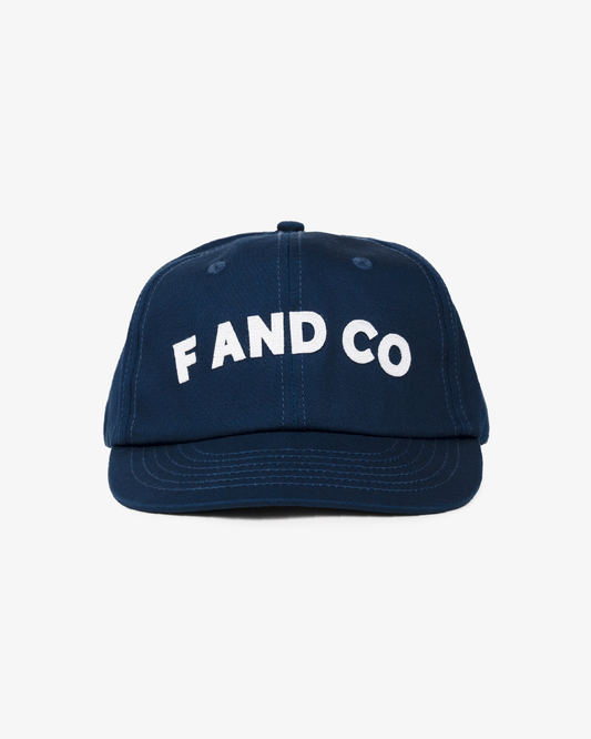 Letter Ball Cap - Short Brim 6 Panel - Navy