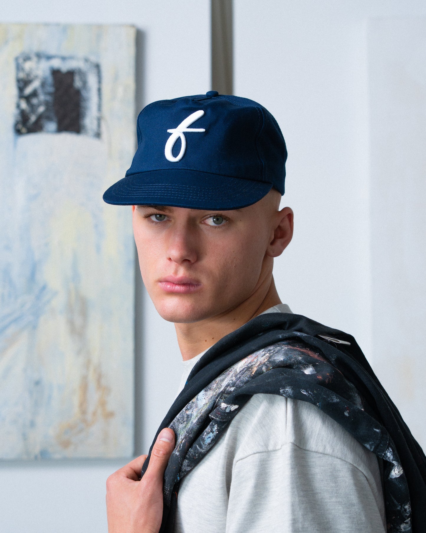Art Letterman Cap - 5 Panel - Navy/Distressed